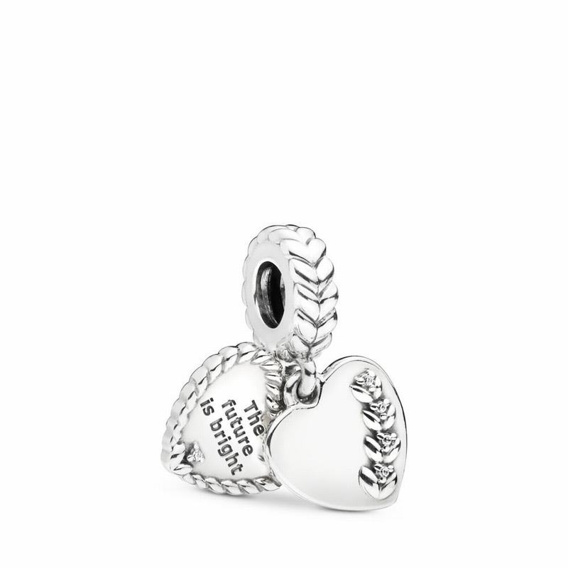 Pandora Bright Seeds Dangle Charm Ireland - Sterling Silver/Cubic Zirconia - 573486HAO